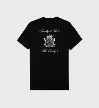 The Carlyle Crest T-Shirt - Black/White