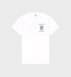 The Carlyle Crest T-Shirt - White/Forest