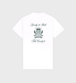 The Carlyle Crest T-Shirt - White/Forest