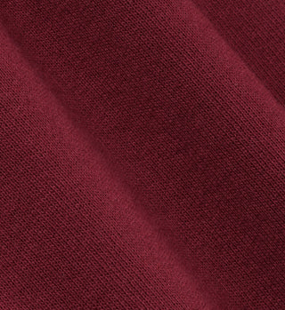 The Carlyle Script Quarter Zip - Merlot/White