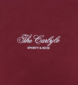 The Carlyle Script Disco Short - Merlot/White