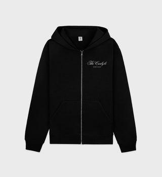 The Carlyle Souvenir Zip Hoodie - Black/White