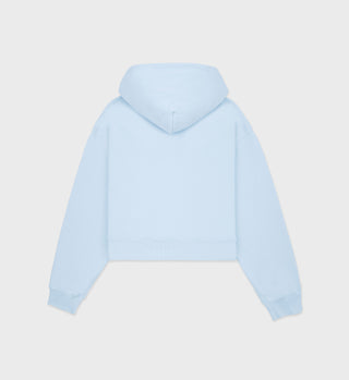 Central Park Cropped Hoodie - Baby Blue/Cream