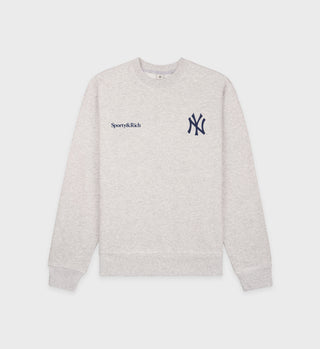 Champions Crewneck - Heather Gray/Sports Red/Navy