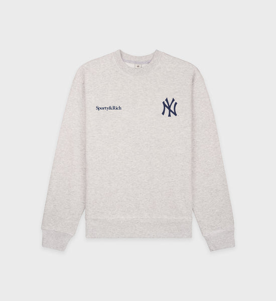 Champions Crewneck - Heather Gray/Sports Red/Navy