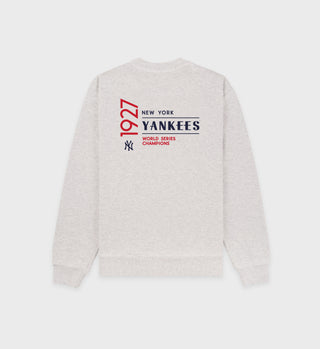 Champions Crewneck - Heather Gray/Sports Red/Navy