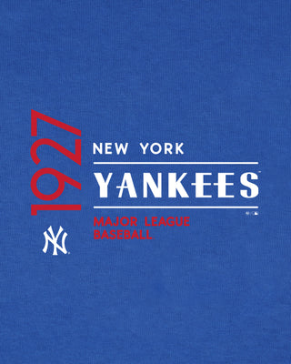 New York Yankees logo with '1927' on a blue background