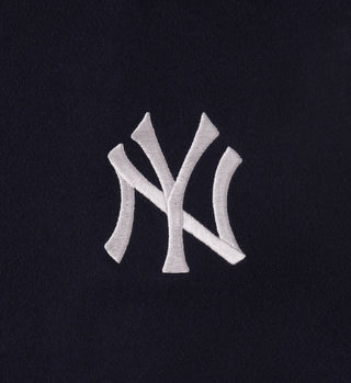 White New York Yankees logo on a black background