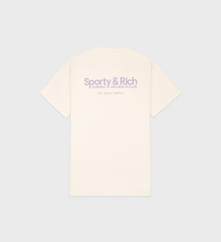 Club T-Shirt - Cream/Faded Lilac