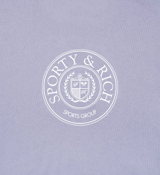 Connecticut Crest Crewneck - Washed Periwinkle/White