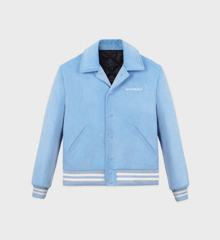 Wellness Club Corduroy Jacket - Baby Blue/White