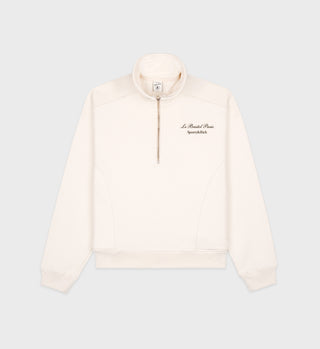 Faubourg Quarter Zip - Cream/Chocolate