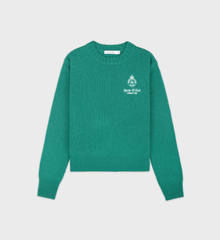 Crown Cashmere Crewneck - Green