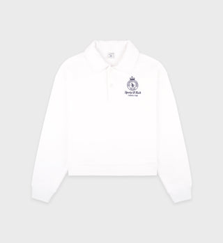 Crown Country Cropped Polo - White/Navy