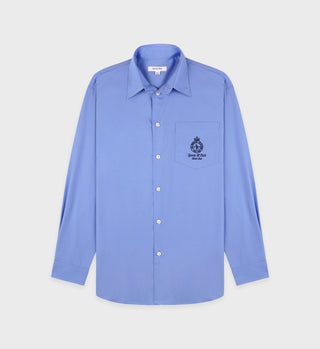 Crown Tennis Oversized Shirt - Flax blue