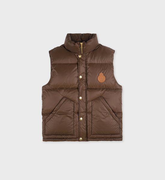 Crown Puffer Vest - Chocolate