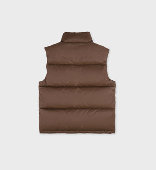 Crown Puffer Vest - Chocolate