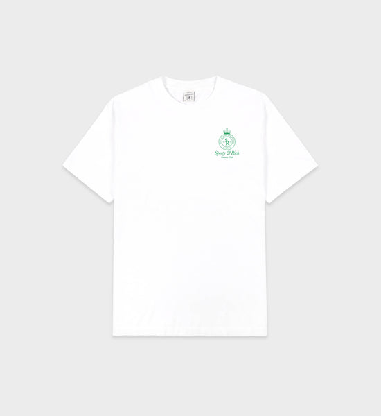 Crown Logo T-Shirt - White/Verde