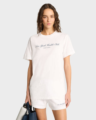 T-shirt NY Health Club - Blanc/Marine