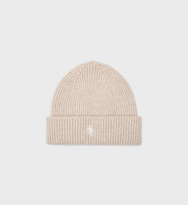 SRC Wool Beanie - Beige/White