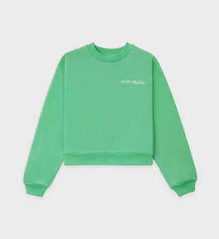 Disco Cropped Crewneck - Kelly