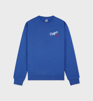 Dodgers Serif Crewneck - Team Blue/White