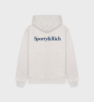 Dodgers Serif Hoodie - Heather Gray/Navy