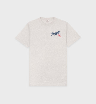 Dodgers Serif T-Shirt - Heather Gray/Navy