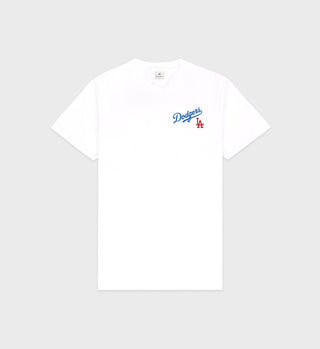 Dodgers Serif T-Shirt - White/Team Blue