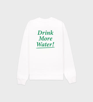 Drink More Water 크루넥 - 화이트/베르데