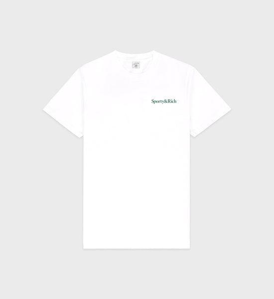 Drink More Water T-Shirt - White/Forest