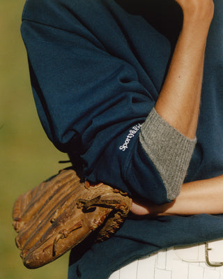 Heritage Yankees Serif Crewneck - Navy/White