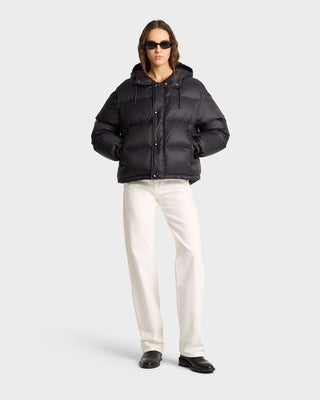 Running Woman Puffer Jacket - Black