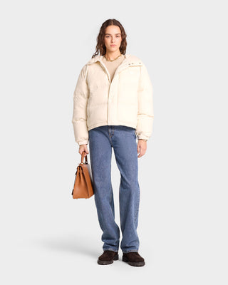 Running Woman Puffer Jacket - Off White