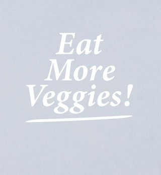 Hoodie Eat More Veggies - Bleu Ciel/Blanc