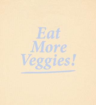 Eat More Veggies Kids T-Shirt - Almond/China Blue