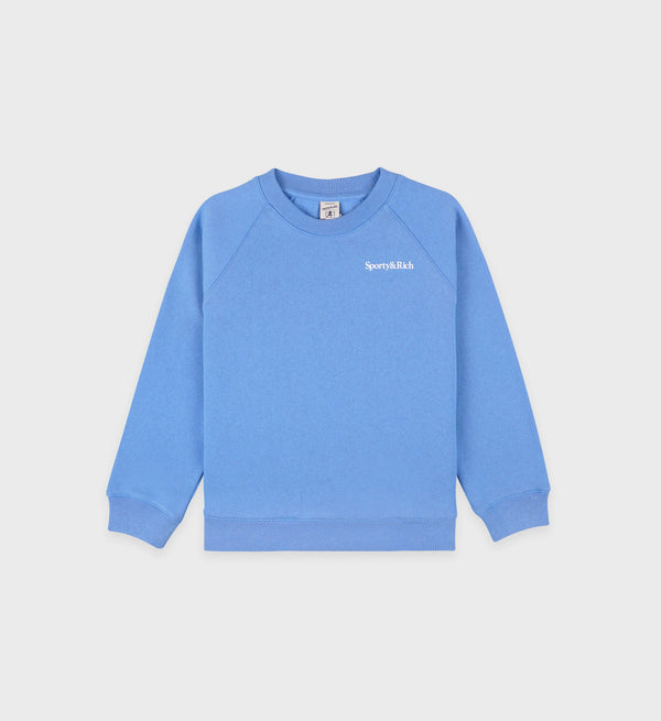 Eat More Veggies Kids Crewneck - Juniper/White