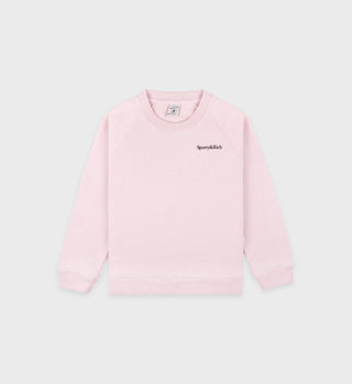 Eat More Veggies Kids Crewneck - Pink Dolphin/Navy