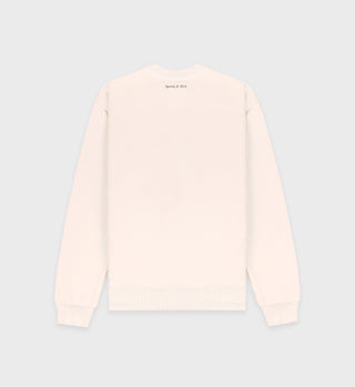 Eden Crest Crewneck - Cream/Navy