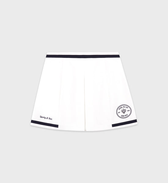 Eden Crest Embroidered Mila Skirt - White/Navy