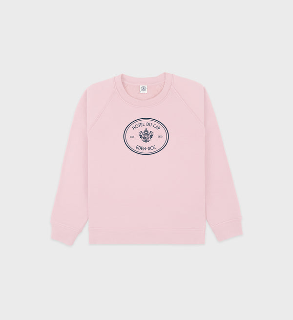 Eden Crest Kids Creweneck - Pink Dolphin/Navy