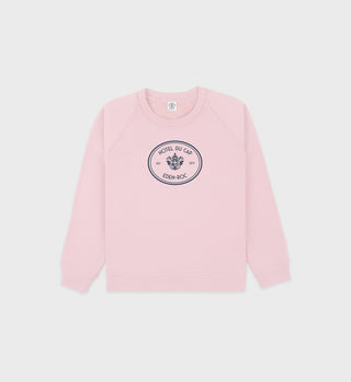 Eden Crest Kids Creweneck - Pink Dolphin/Navy
