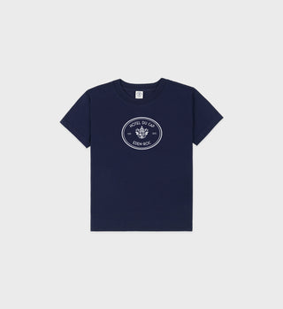 Eden Crest Kids T Shirt - Navy/White