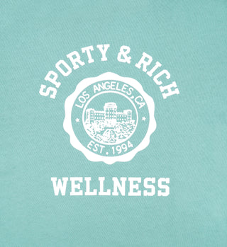 Emblem Crewneck - Aquamarine/White