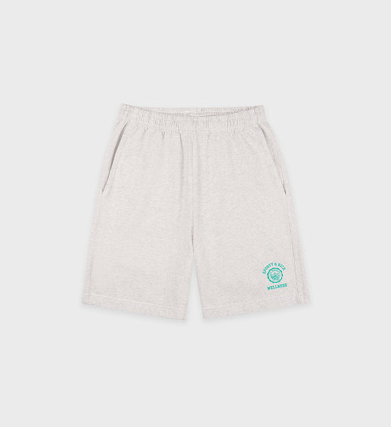 Emblem Gym Short - Heather Gray/Caribbean