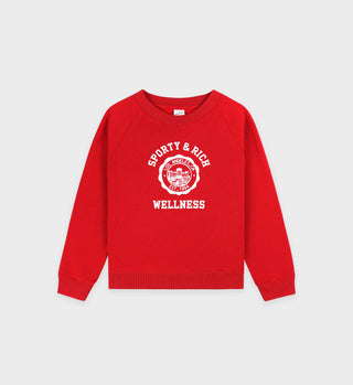 Crewneck enfant Emblem - Carmin/Blanc