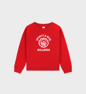 Emblem Kids Crewneck - Crimson/White