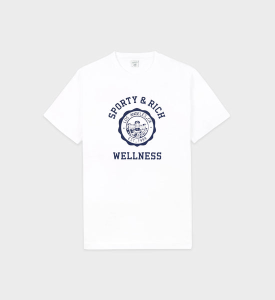 Emblem T-Shirt - White/Navy