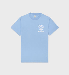 Emblem T-Shirt - Sky Blue/White