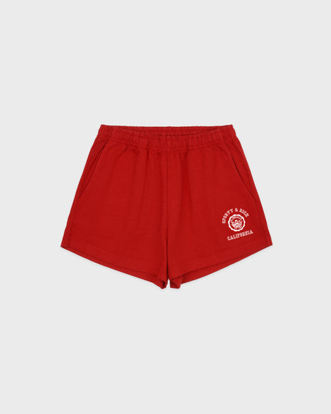 California Emblem Disco Short - Ruby/White